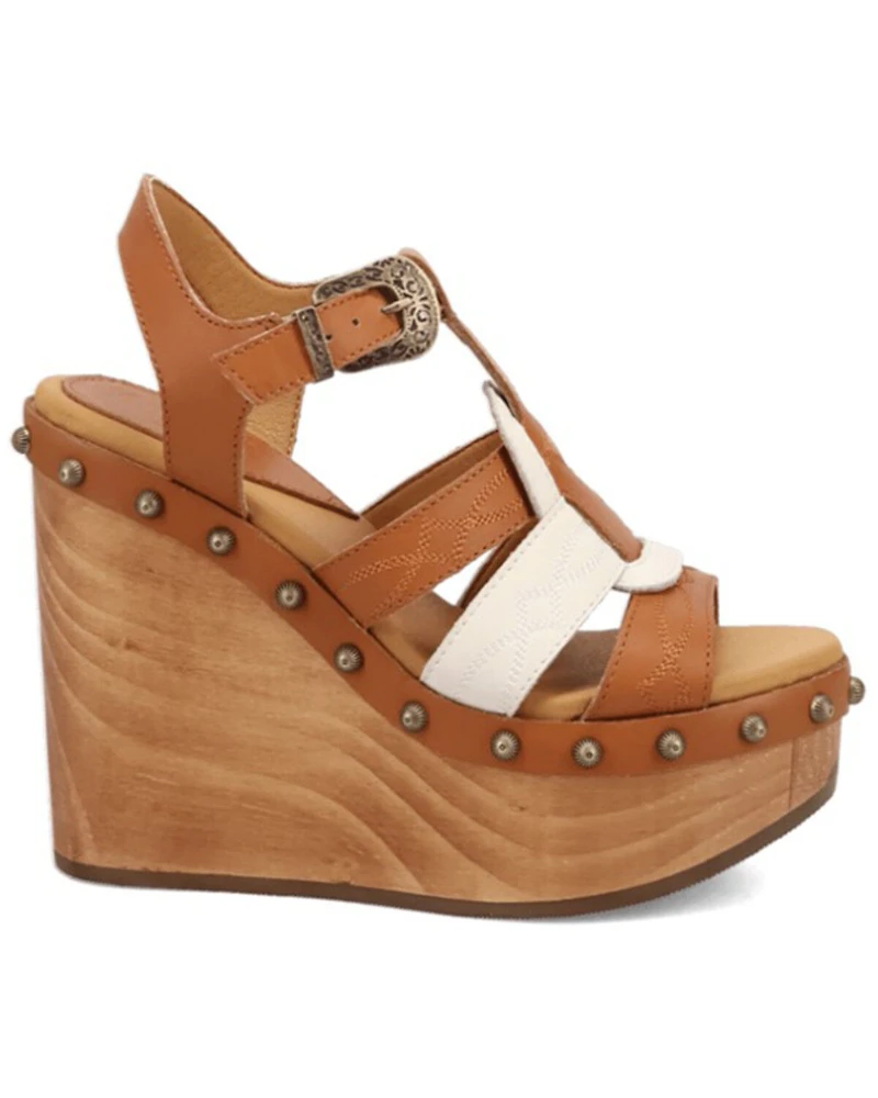 Dingo Women's Cosmo Wooden Wedge Sandals