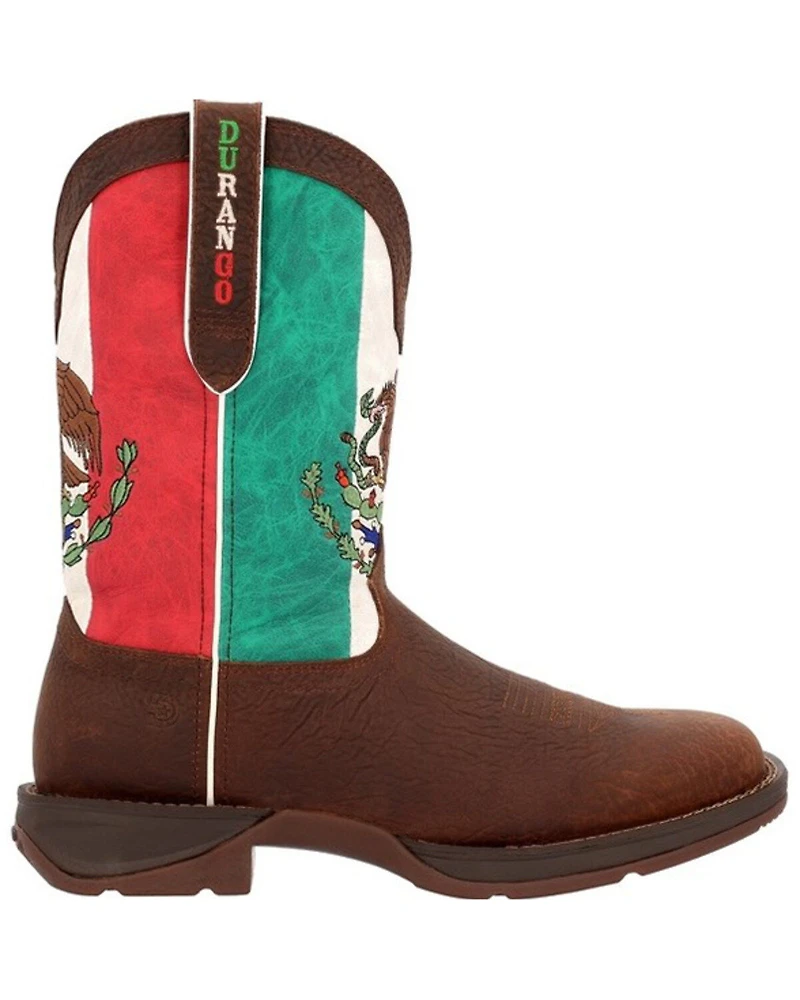 Durango Men's Rebel Mexico Flag Shaft Performance Western Boots - Broad Square Toe