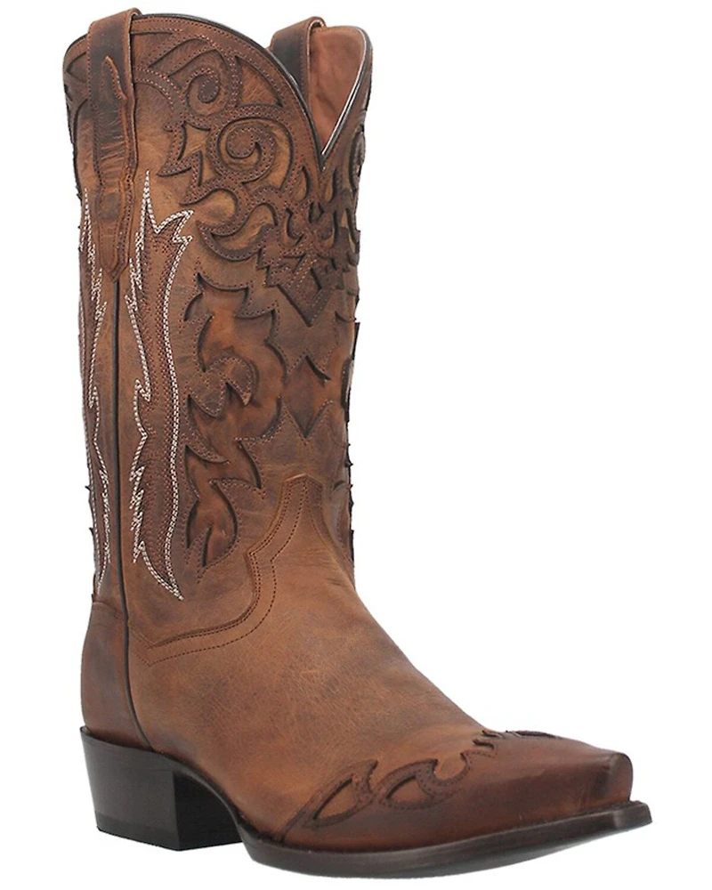 Dan Post Men's Denton All-Over Overlay Western Boots - Snip Toe