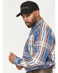 Carhartt Men's FR Force® Loose Fit Twill Plaid Print Long Sleeve Button-Down Work Shirt