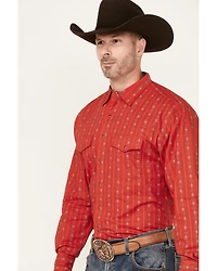 Scully Men's Skull Striped Long Sleeve Pearl Snap Western Shirt