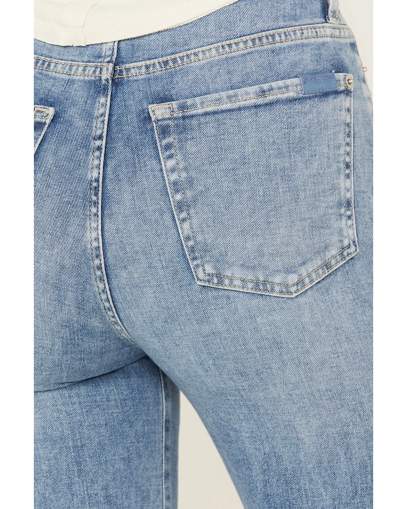 7 For All Mankind Women's Medium Wash Bailly Ultra High Rise Jo Trousers