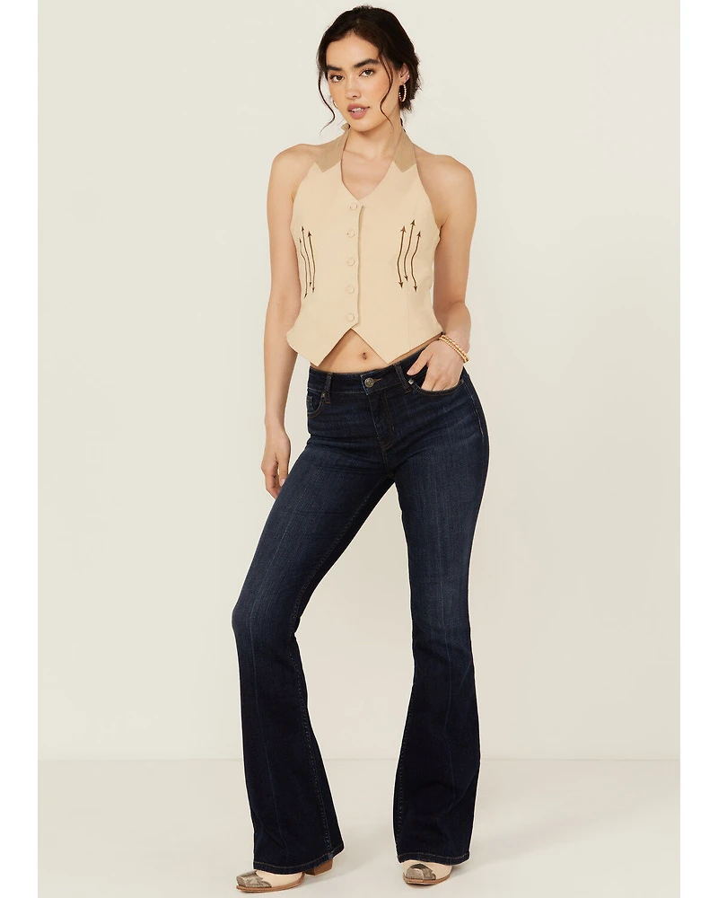 Shyanne Women's Luna High Rise Flare Stretch Denim Jeans