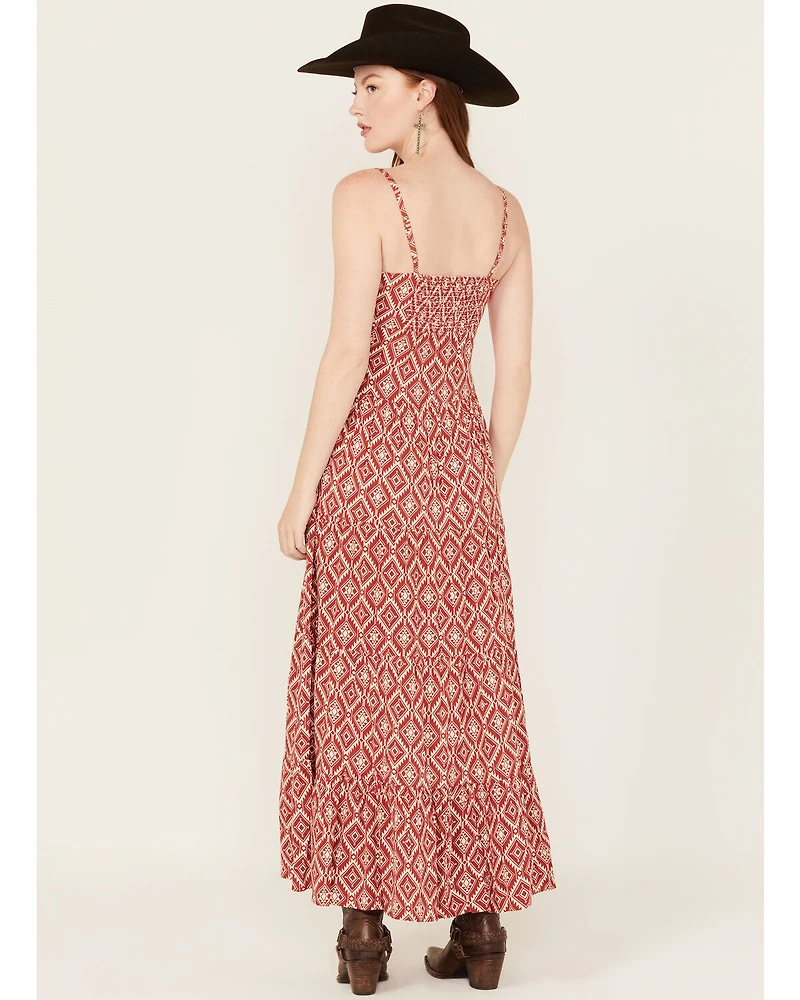 Panhandle Women's Southwestern Print Sleeveless Maxi Dress