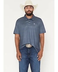 Panhandle Slim Men's Geo Print Short Sleeve Snap Polo Shirt