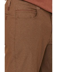 Brothers and Sons Men's Stretch Ripstop Brown Slim Straight Cargo Shorts