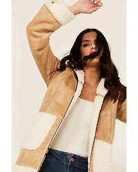 Shyanne Women's Reversible Faux Suede Sherpa Jacket
