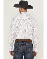 George Strait by Wrangler Men's Paisley Print Long Sleeve Button-Down Stretch Western Shirt