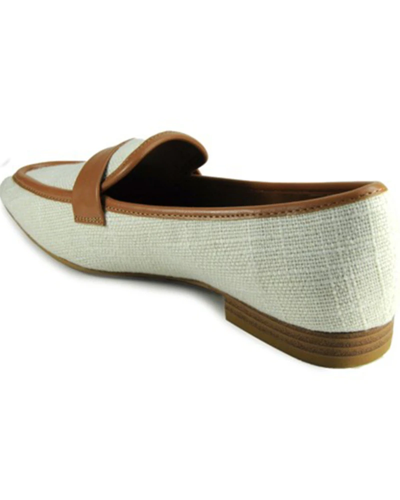 Band of the Free Women's Flat Linen Loafer - Moc Toe