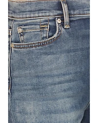 7 For All Mankind Women's Medium Wash Ultra High Rise Dojo Stretch Denim Jeans