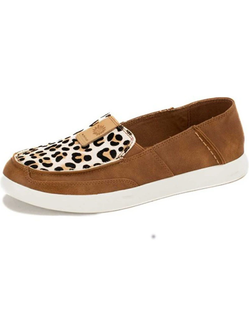 Yellow Box Women's Olevia Cow Print Slip-On Shoe