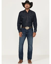 Wrangler Retro Men's Riviera Dark Wash Slim Straight Stretch Denim Jeans