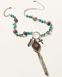 Shyanne Women's Canyon Sunset Feather Charm Necklace