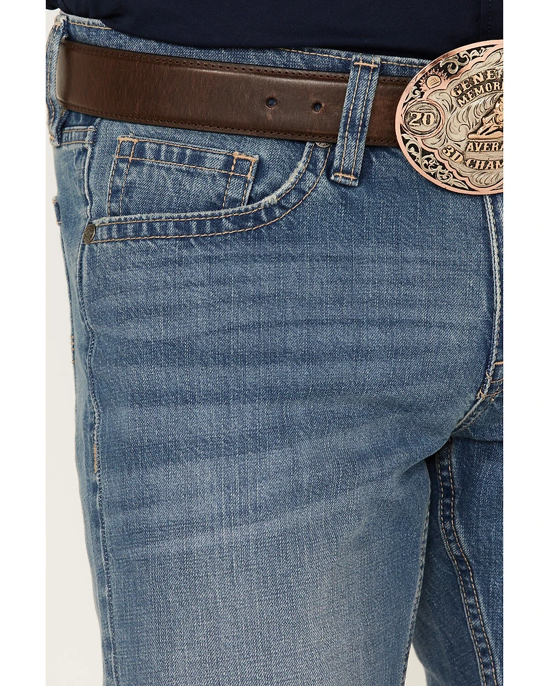 Cody James Men's Roughstock Wash Jackson Slim Straight Rigid Denim Jeans