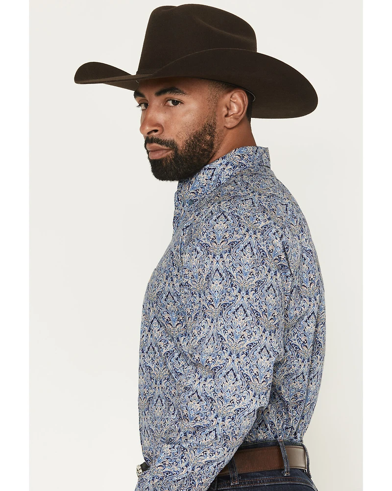 Ariat Men's Stoney Paisley Print Long Sleeve Button-Down Western Shirt