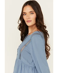Wild Moss Women's Crochet Trim Top