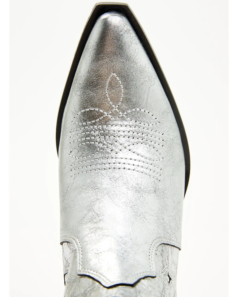 Free People Women's Way Out West Metallic Western Boots - Snip Toe