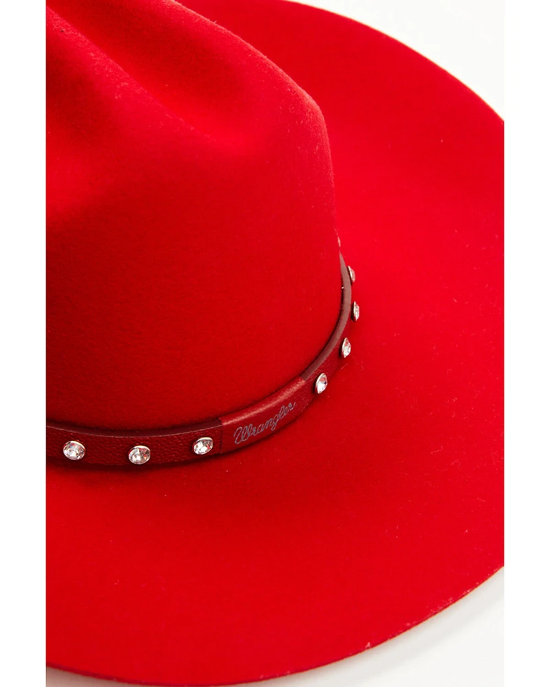 Wrangler Women's Rhinestone Wool Cowboy Hat