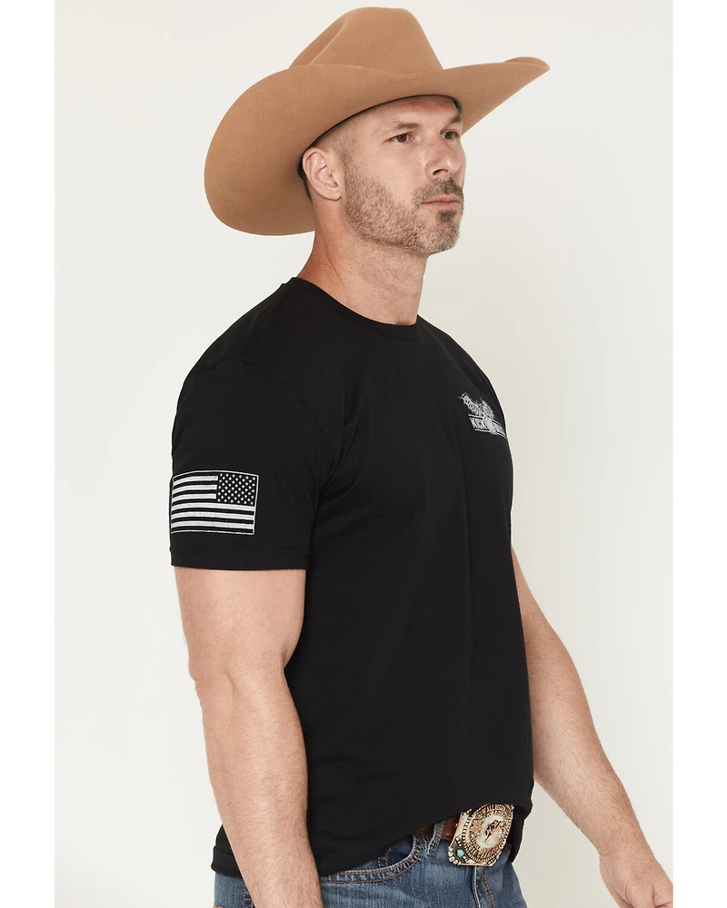 Kick Brass Men's For God and Country Short Sleeve Graphic T-Shirt
