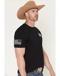 Kick Brass Men's For God and Country Short Sleeve Graphic T-Shirt
