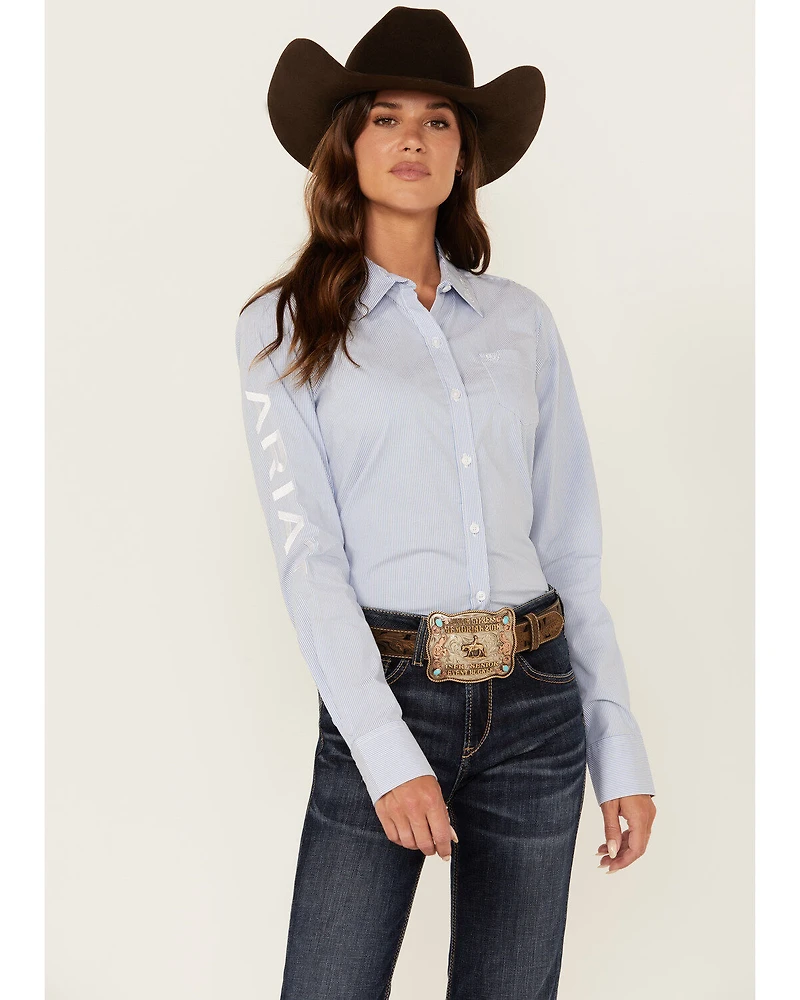 Ariat Women's Striped Team Kirby Long Sleeve Button-Down Stretch Western Shirt