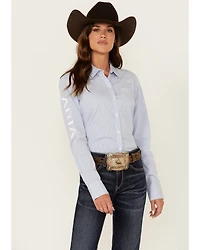 Ariat Women's Striped Team Kirby Long Sleeve Button-Down Stretch Western Shirt
