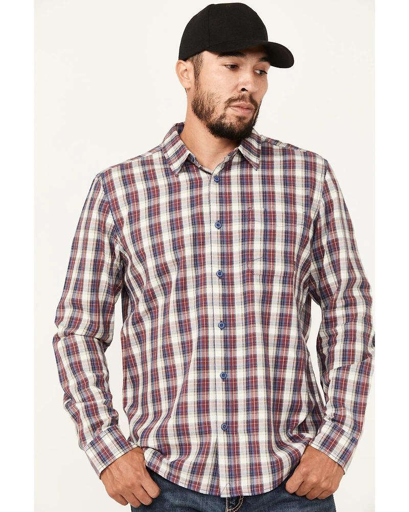 Brothers and Sons Men's Dawson Plaid Print Long Sleeve Button Down Western Shirt