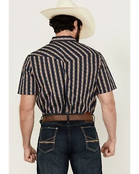 Gibson Men's Belmont Striped Short Sleeve Snap Western Shirt