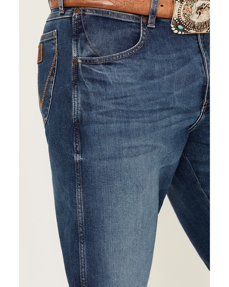 Wrangler Retro Men's Blakelee Medium Wash Slim Straight Stretch Denim Jeans