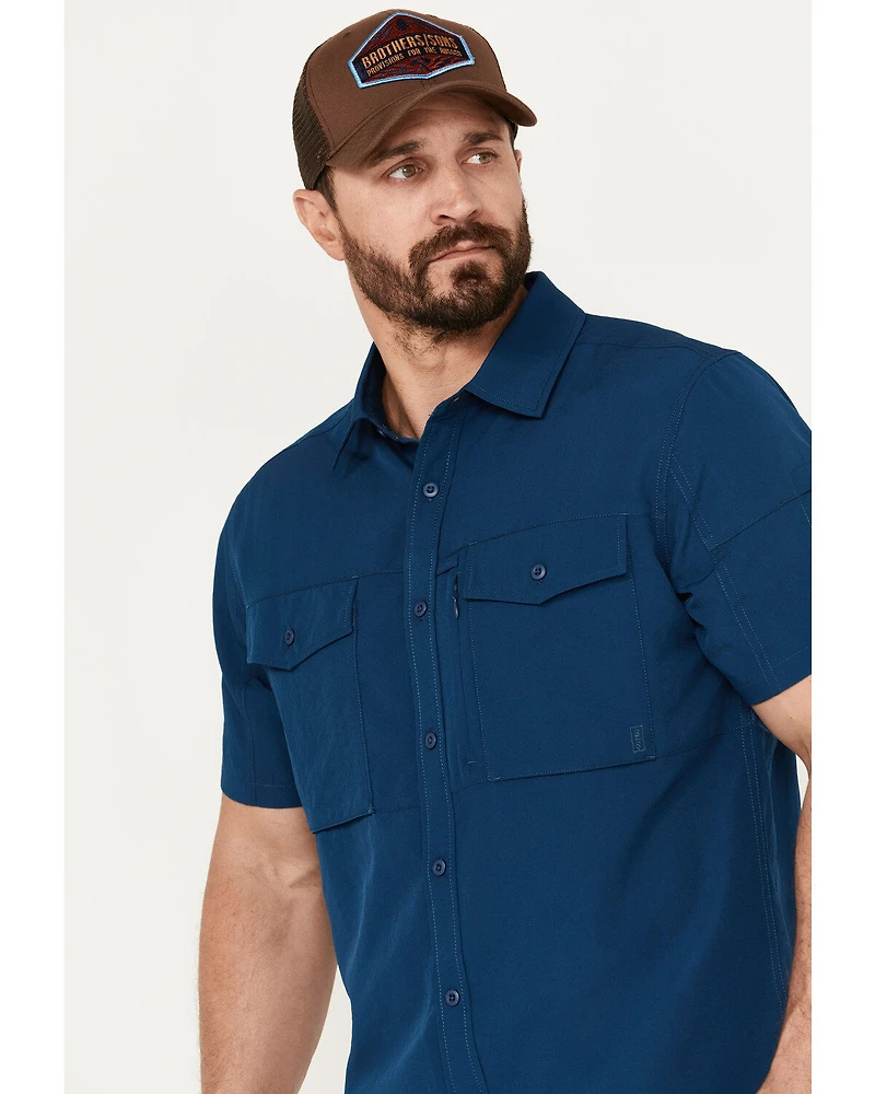 Brothers and Sons Men's Sun Short Sleeve Button-Down Western Shirt