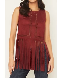 Idyllwind Women's Whitsett Cutout Faux Suede Fringe Tank Top