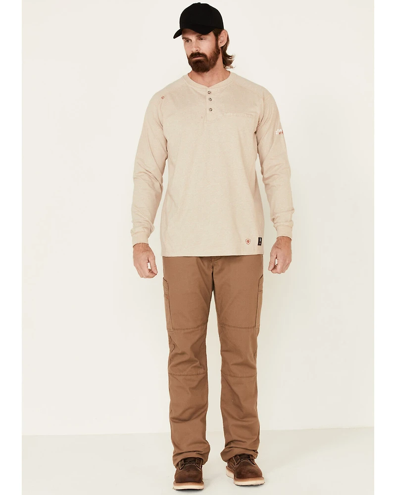Ariat Men's FR Air Long Sleeve Work Henley Shirt - Big