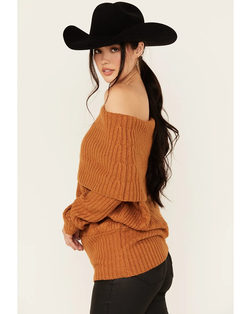 Shyanne Women's Off The Shoulder Cable Knit Sweater