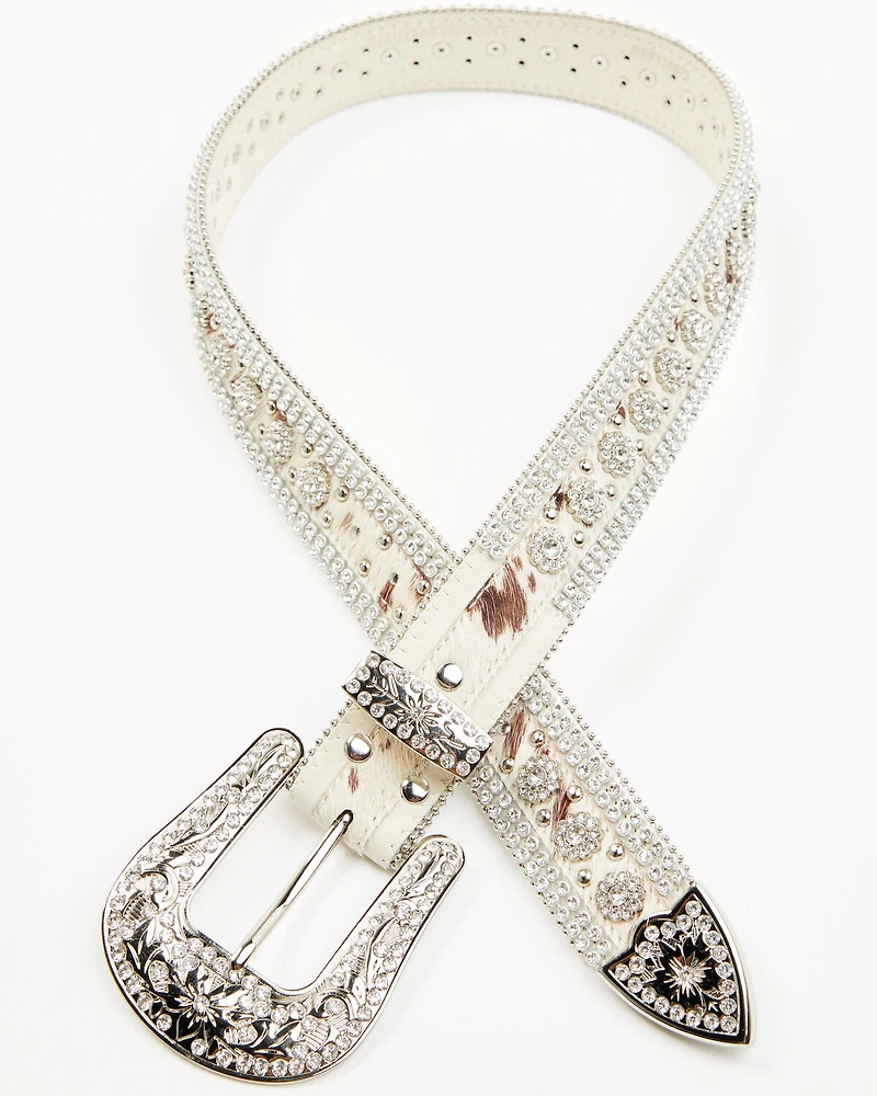 Shyanne Women's Nova Embellished Hair On Buckle Belt