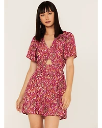 Band of the Free Women's Mystery To Me Short Sleeve Mini Dress