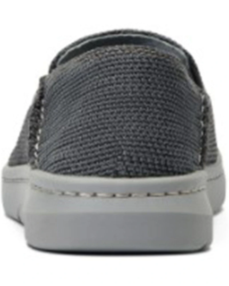 Ariat Men's Heather Brown Charcoal 360 Canvas Slip-On Casual Shoe - Moc Toe