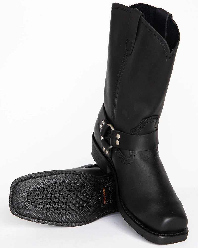Brothers and Sons Men's Pull-On Motorcycle Boots - Square Toe