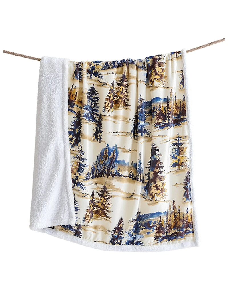 HiEnd Accents Acadia Campfire Sherpa Throw