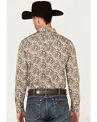 Cody James Men's Gold Dust Paisley Print Long Sleeve Snap Western Shirt