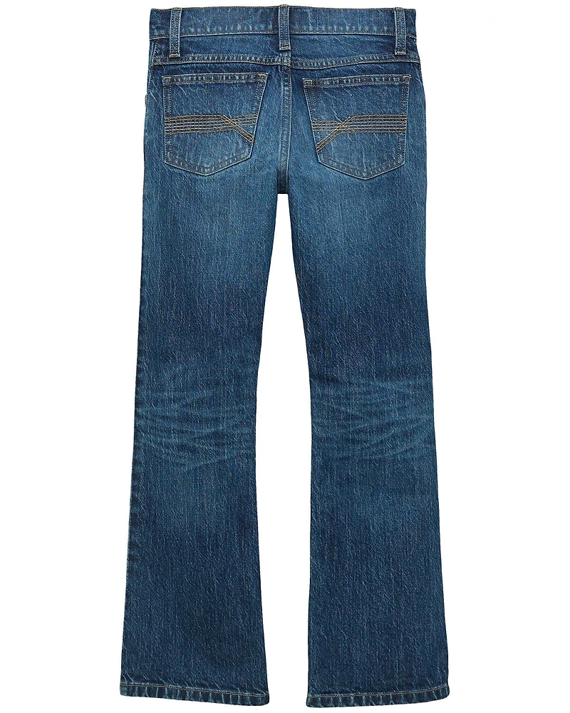 Wrangler 20X Little Boys' Dark Wash Slim Bootcut Stretch Denim Jeans