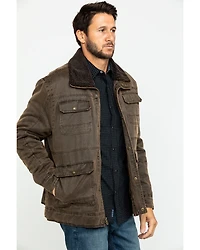 Cripple Creek Men's Enzyme Washed Storm Flap Sherpa Jacket
