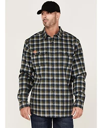 Hawx Men's FR Buffalo Plaid Print Long Sleeve Button-Down Work Shirt - Big