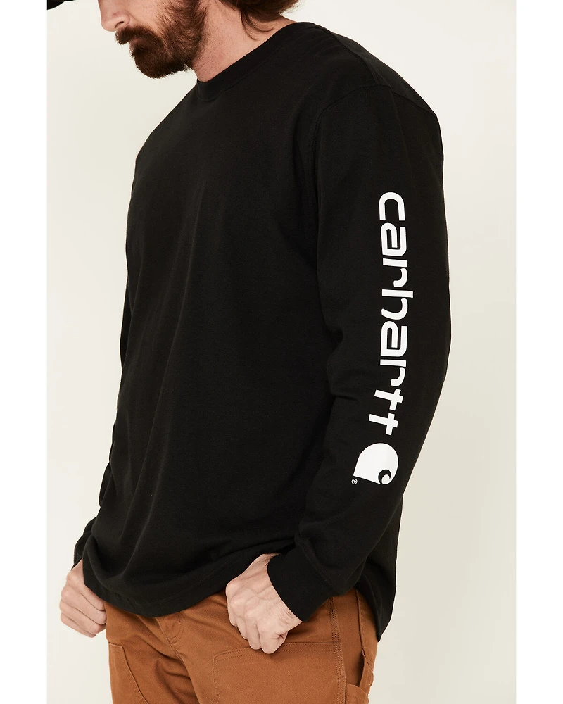 Carhartt Men's Loose Fit Heavyweight Long Sleeve Logo Graphic Work T-Shirt
