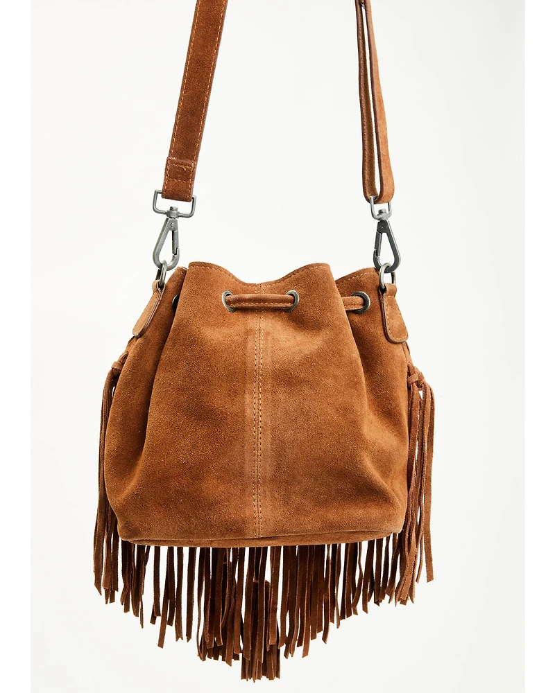 Shyanne Women's Danica Suede Fringe Crossbody Bag