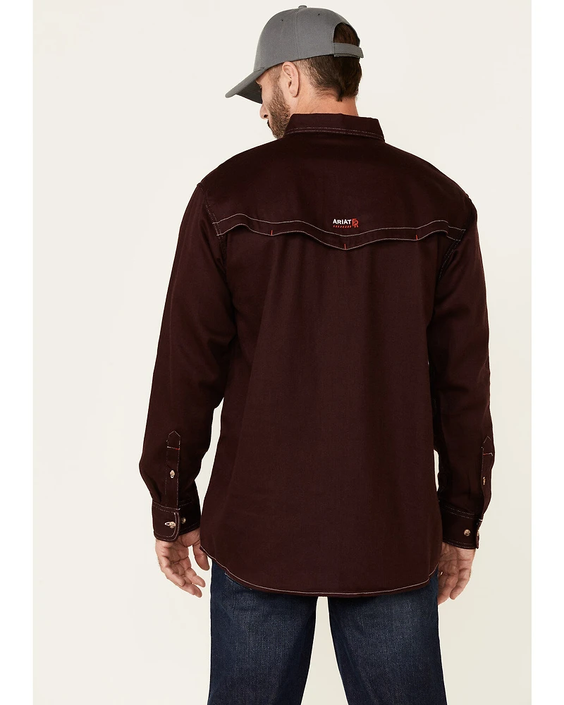 Ariat Men's FR Solid Long Sleeve Button Down Work Shirt