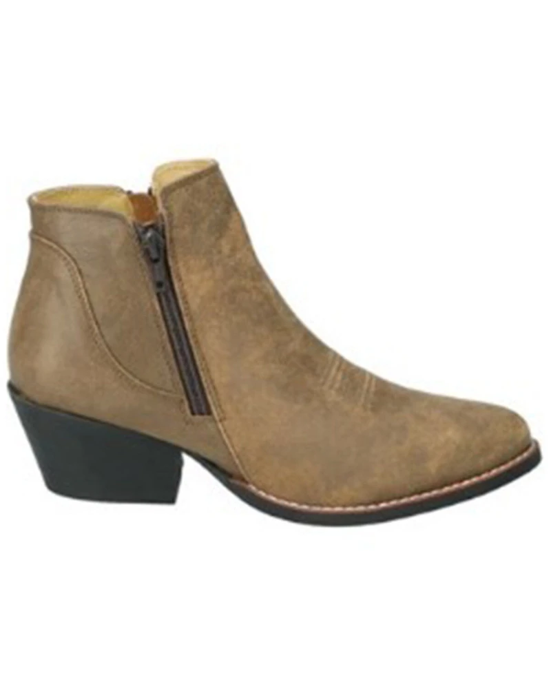 Smoky Mountain Women's Emily Distressed Western Booties - Round Toe