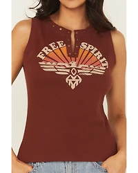 Shyanne Women's Free Spirit Studded Ribbed Tank
