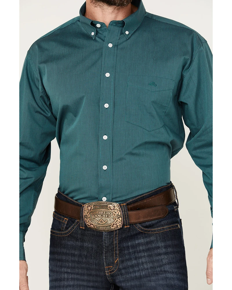 Resistol Men's Jackson Business Micro Striped Long Sleeve Button-Down Western Shirt