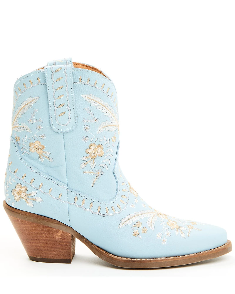 Dingo Women's Primrose Embroidered Leather Western Fashion Booties - Snip Toe