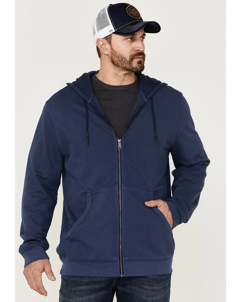 Brothers and Sons Men's Weathered French Terry Zip-Front Hooded Jacket